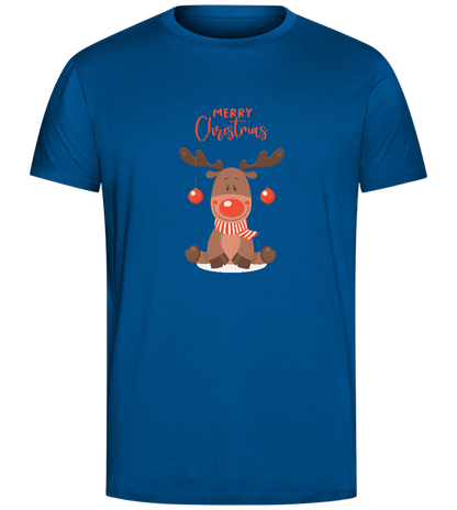 Merry Christmas Reindeer Design - Comfort Unisex T-Shirt_ROYAL_front