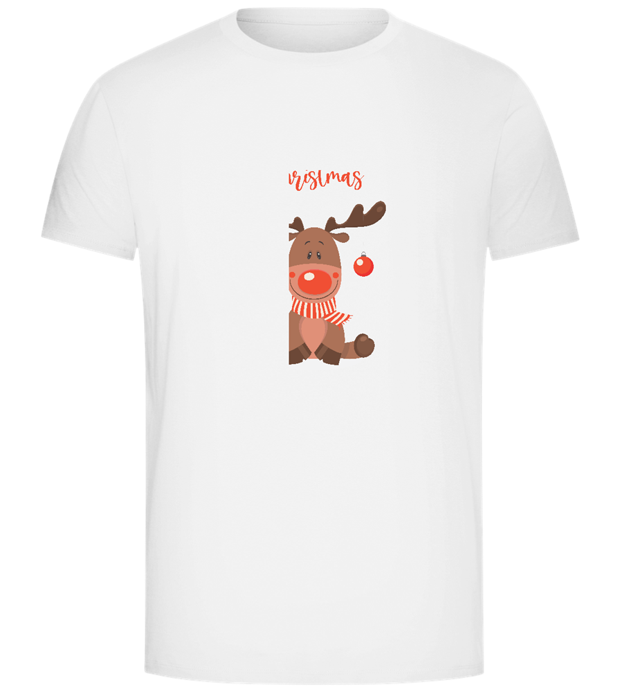 Merry Christmas Reindeer Design - Comfort Unisex T-Shirt_WHITE_front