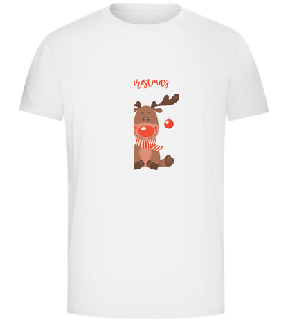 Merry Christmas Reindeer Design - Comfort Unisex T-Shirt_WHITE_front