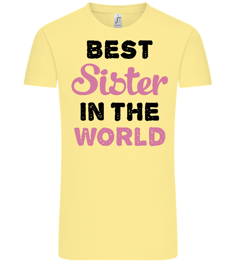 Best Sister in the World Design - Comfort Unisex T-Shirt_AMARELO CLARO_front