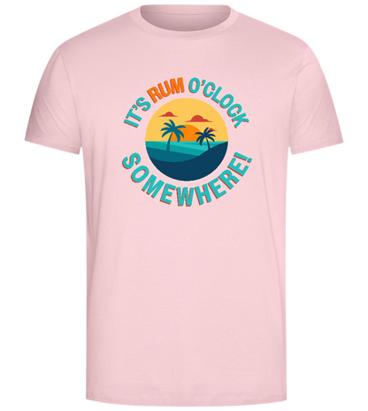 Rum O'Clock Design - Comfort Unisex T-Shirt_CANDY PINK_front