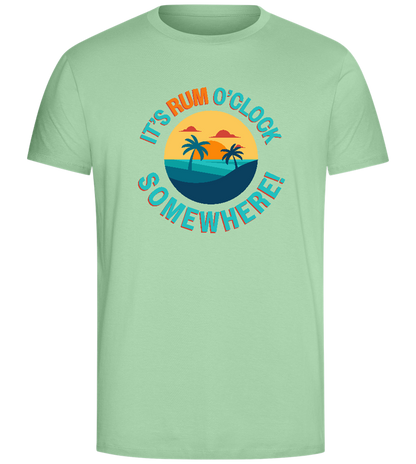 Rum O'Clock Design - Comfort Unisex T-Shirt_ICE GREEN_front