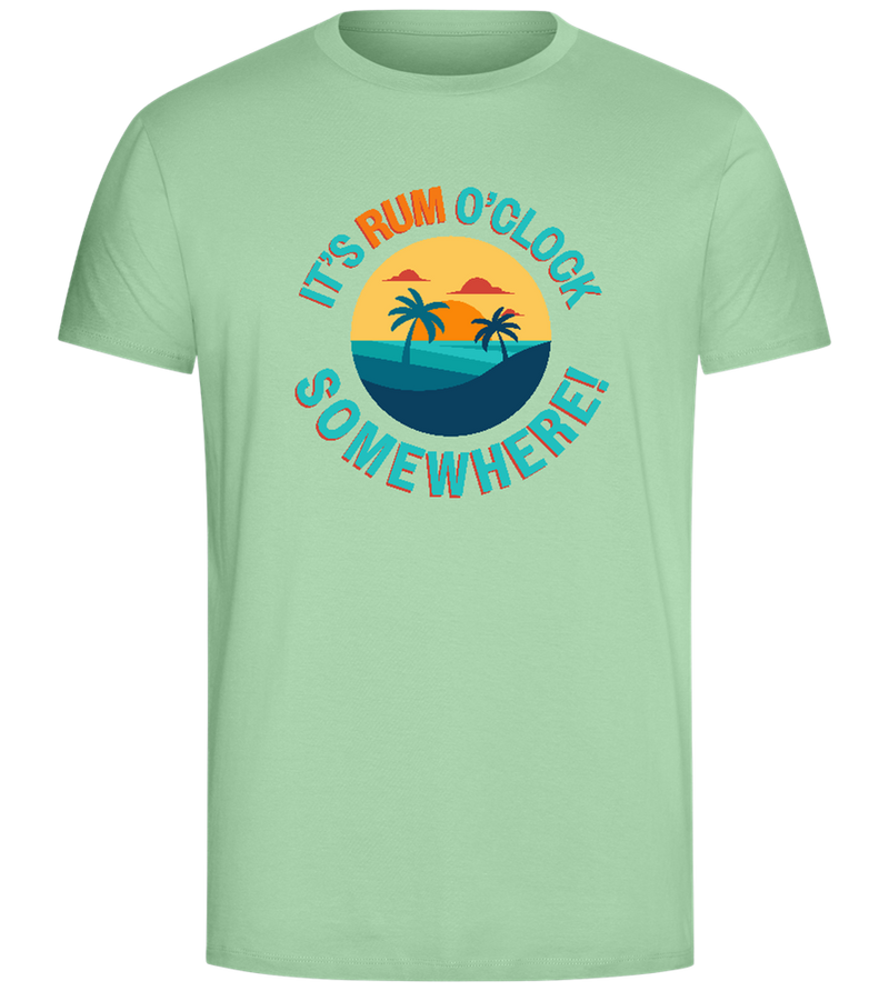 Rum O'Clock Design - Comfort Unisex T-Shirt_ICE GREEN_front