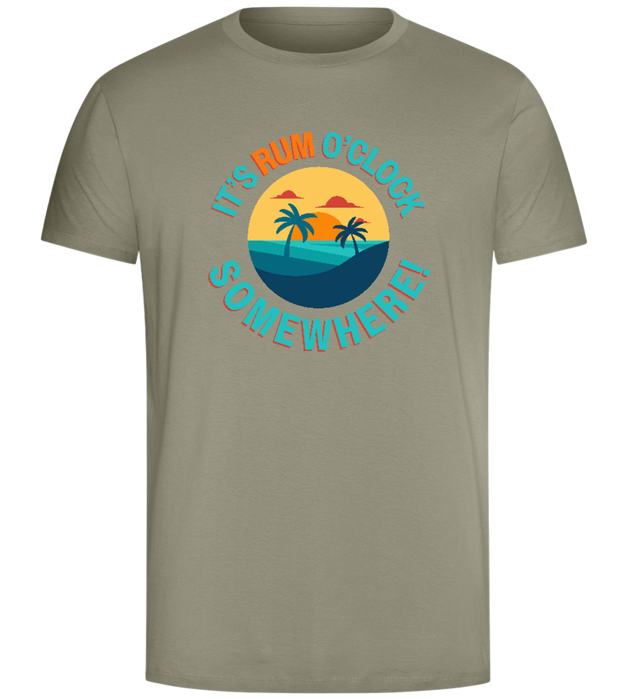 Rum O'Clock Design - Comfort Unisex T-Shirt_KHAKI_front