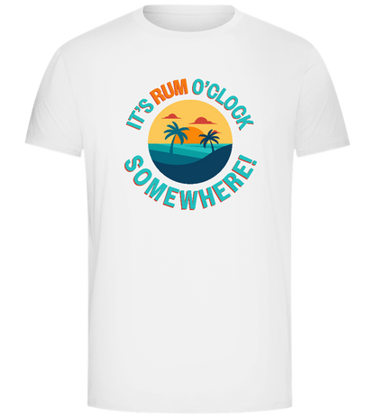 Rum O'Clock Design - Comfort Unisex T-Shirt_WHITE_front