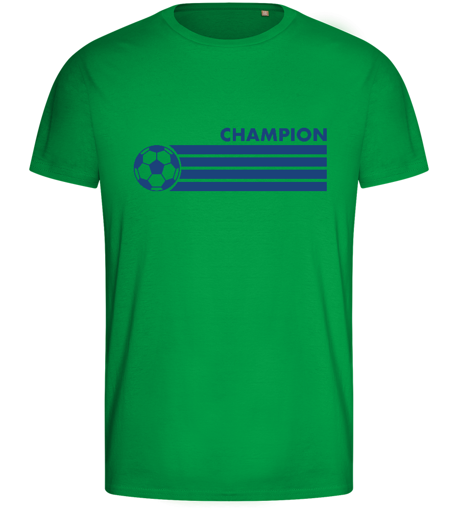 Soccer Champion Design - Basic men's fitted t-shirt_MEADOW GREEN_front