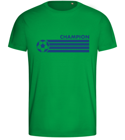 Soccer Champion Design - Basic men's fitted t-shirt_MEADOW GREEN_front