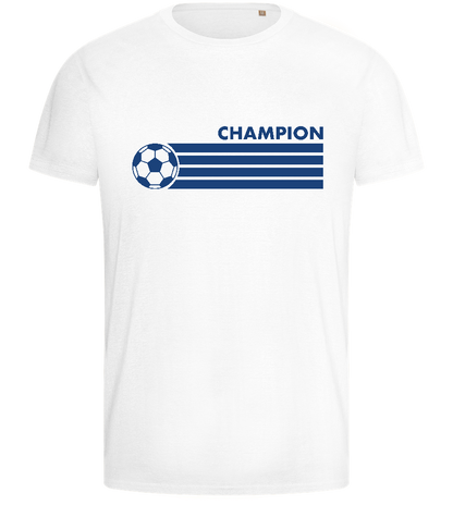 Soccer Champion Design - Basic men's fitted t-shirt_WHITE_front