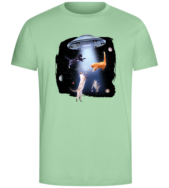 Cosmic Catnapping Design - Comfort Unisex T-Shirt_ICE GREEN_front