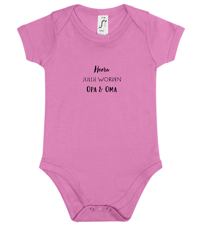 Hoera Opa en Oma Design - Baby bodysuit_PINK ORCHID_front