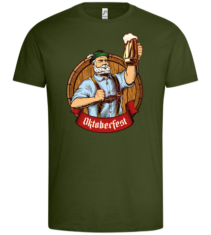 Oktoberfest Mann Design - Premium men's t-shirt_DARK KHAKI_front