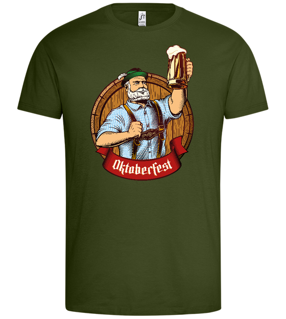 Oktoberfest Mann Design - Premium men's t-shirt_DARK KHAKI_front