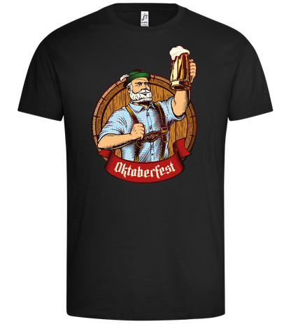 Oktoberfest Mann Design - Premium men's t-shirt_DEEP BLACK_front