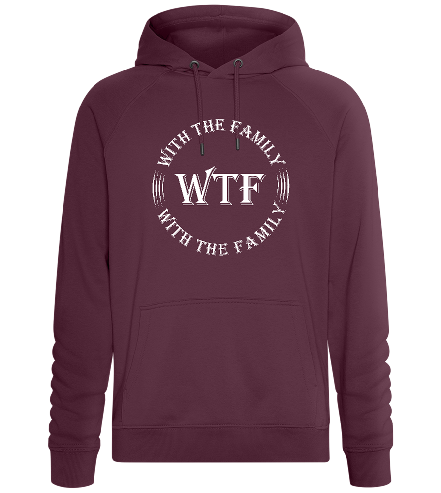 With The Family Design - Comfort unisex hoodie_BORDEAUX_front