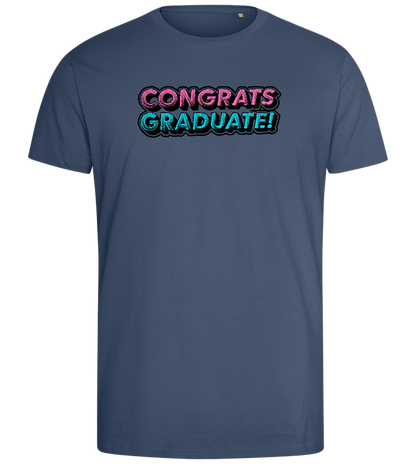 Congrats Graduate Design - Comfort men's fitted t-shirt_DENIM_front