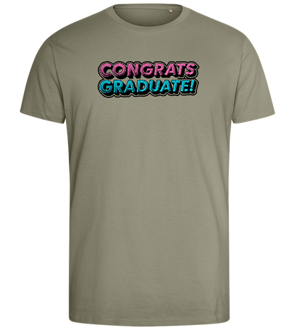 Congrats Graduate Design - Comfort men's fitted t-shirt_KHAKI_front