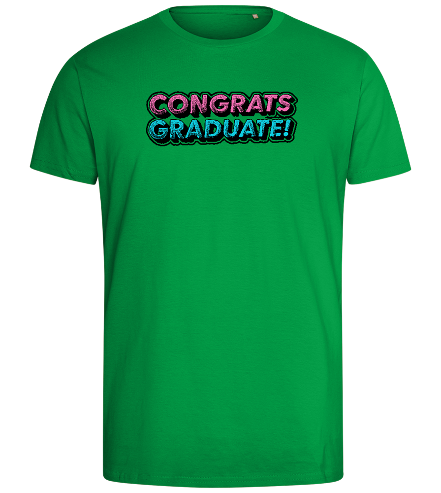 Congrats Graduate Design - Comfort men's fitted t-shirt_MEADOW GREEN_front