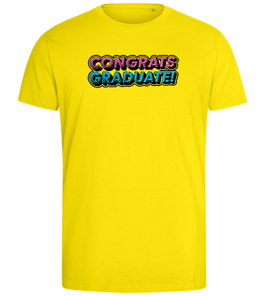 Congrats Graduate Design - Comfort men's fitted t-shirt_YELLOW_front