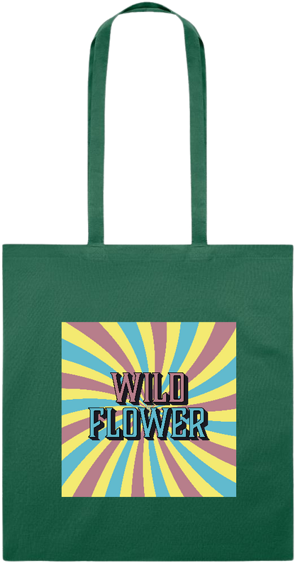 Wild Flower Design - Essential colored event tote bag_DARK GREEN_front