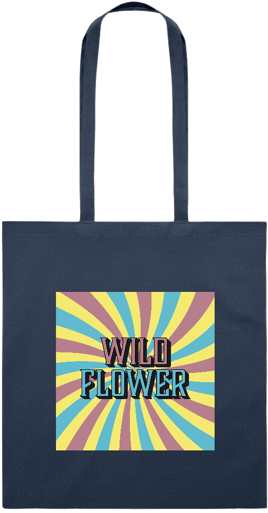 Wild Flower Design - Essential colored event tote bag_FRENCH NAVY_front