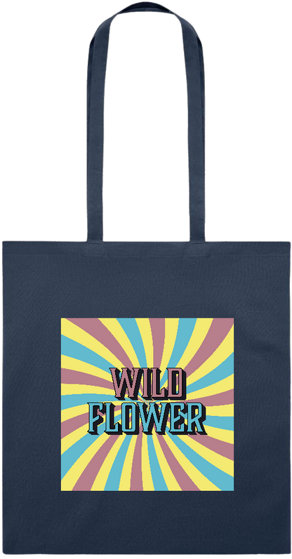 Wild Flower Design - Essential colored event tote bag_FRENCH NAVY_front