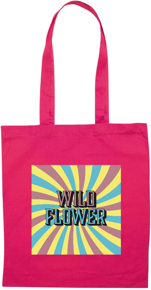 Wild Flower Design - Essential colored event tote bag_FUCHSIA_front