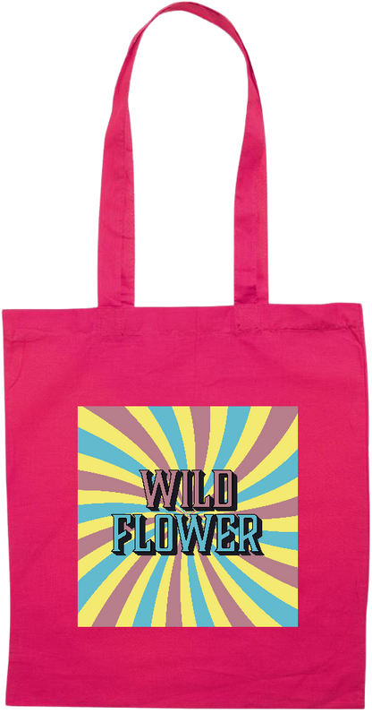 Wild Flower Design - Essential colored event tote bag_FUCHSIA_front