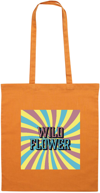 Wild Flower Design - Essential colored event tote bag_ORANGE_front