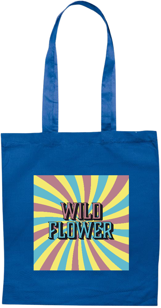 Wild Flower Design - Essential colored event tote bag_ROYAL BLUE_front