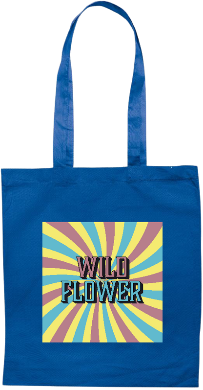 Wild Flower Design - Essential colored event tote bag_ROYAL BLUE_front