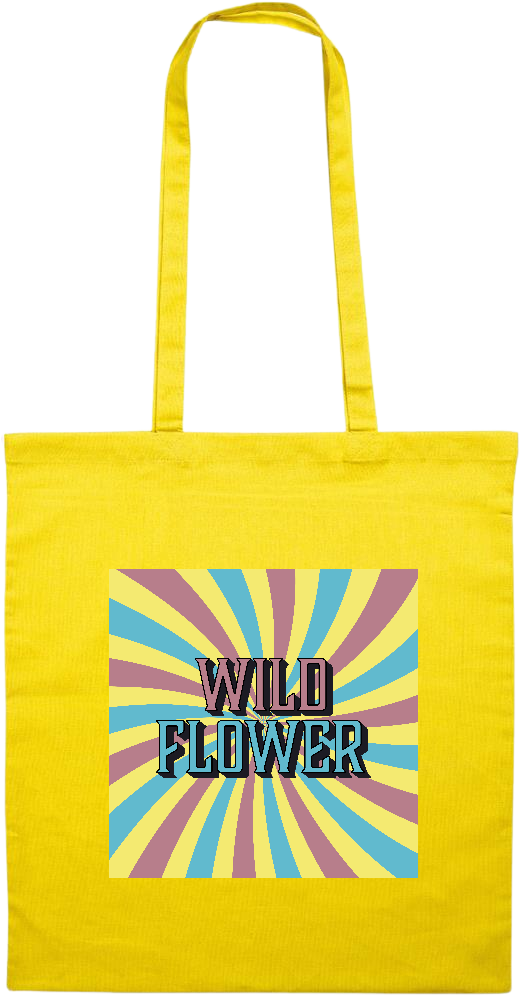 Wild Flower Design - Essential colored event tote bag_YELLOW_front