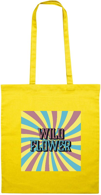 Wild Flower Design - Essential colored event tote bag_YELLOW_front