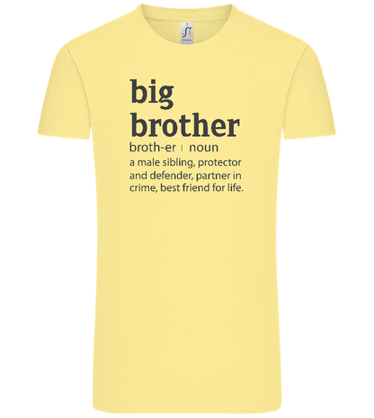 Big Brother Meaning Design - Comfort Unisex T-Shirt_AMARELO CLARO_front
