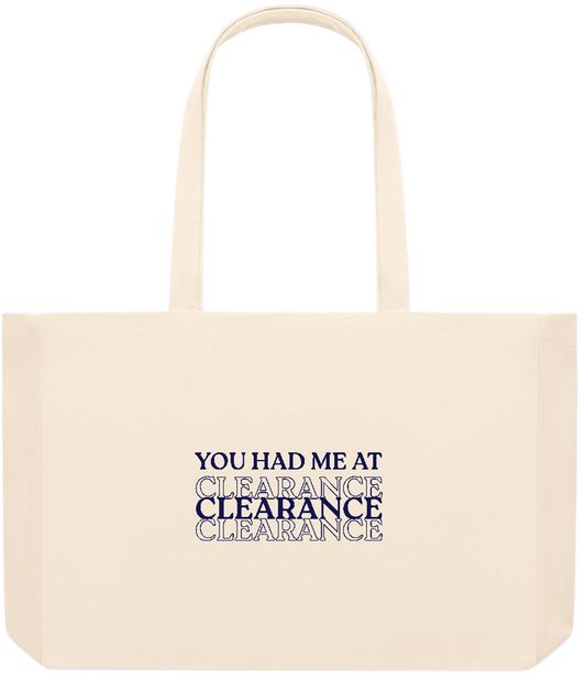 Clearance Design - Basic large recycled beach tote bag_BEIGE_front