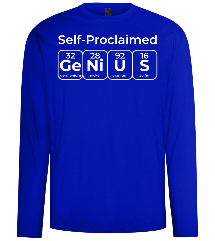 Periodic Table Genius Design - Comfort men's long sleeve t-shirt_OVERSEAS_front