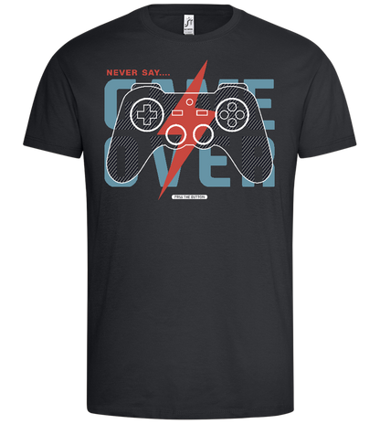 Never Quit Gaming Design - Premium men's t-shirt_DARK GRAY_front