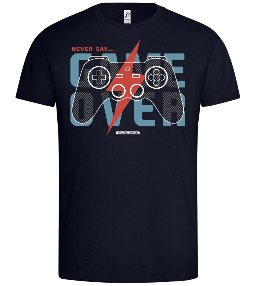 Never Quit Gaming Design - Premium men's t-shirt_FRENCH NAVY_front