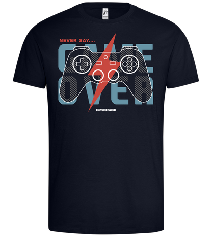 Never Quit Gaming Design - Premium men's t-shirt_FRENCH NAVY_front