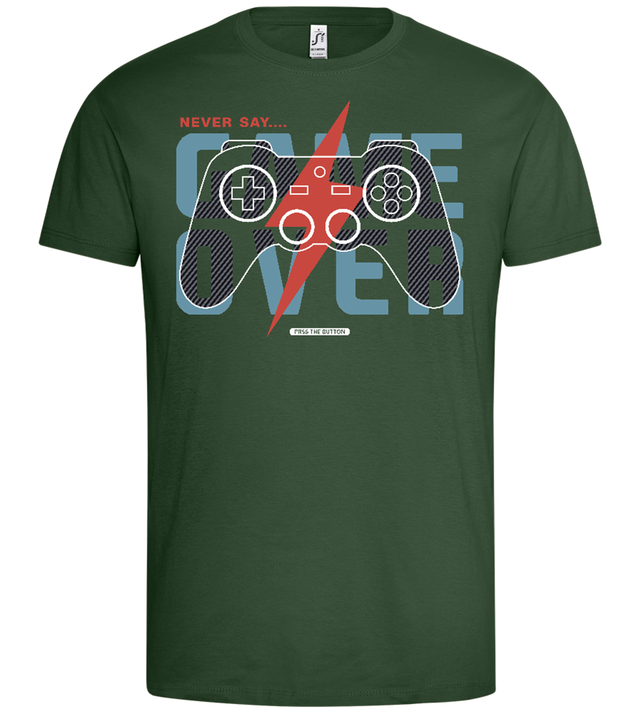 Never Quit Gaming Design - Premium men's t-shirt_GREEN BOTTLE_front