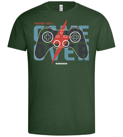 Never Quit Gaming Design - Premium men's t-shirt_GREEN BOTTLE_front