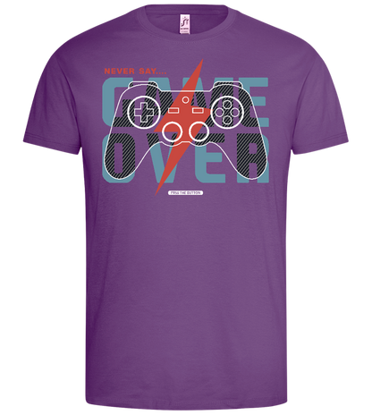 Never Quit Gaming Design - Premium men's t-shirt_LIGHT PURPLE_front