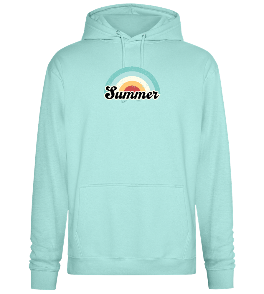 Summer Rainbow Design - Premium Essential Unisex Hoodie_ARCTIC BLUE_front