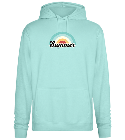 Summer Rainbow Design - Premium Essential Unisex Hoodie_ARCTIC BLUE_front