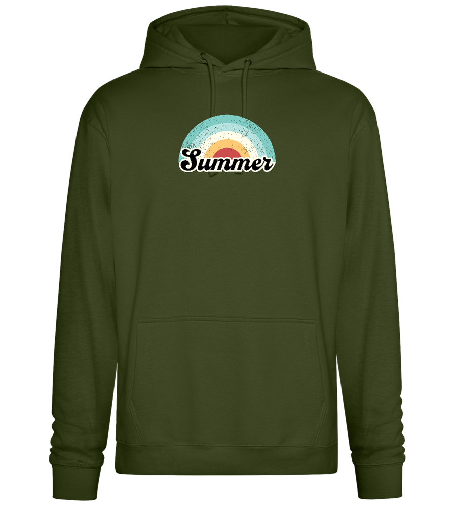 Summer Rainbow Design - Premium Essential Unisex Hoodie_ARMY_front