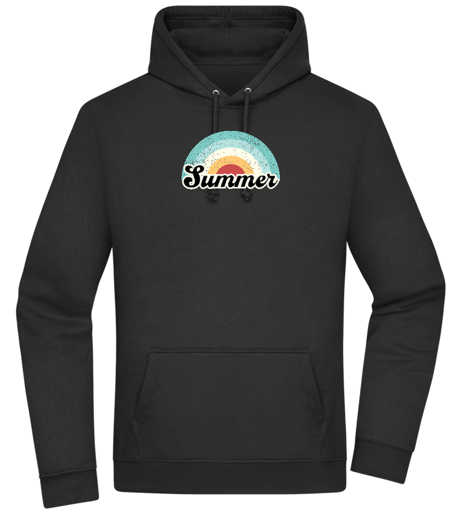 Summer Rainbow Design - Premium Essential Unisex Hoodie_BLACK_front