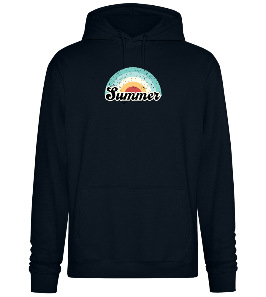 Summer Rainbow Design - Premium Essential Unisex Hoodie_BLACK_front