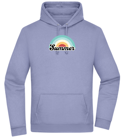 Summer Rainbow Design - Premium Essential Unisex Hoodie_BLUE_front