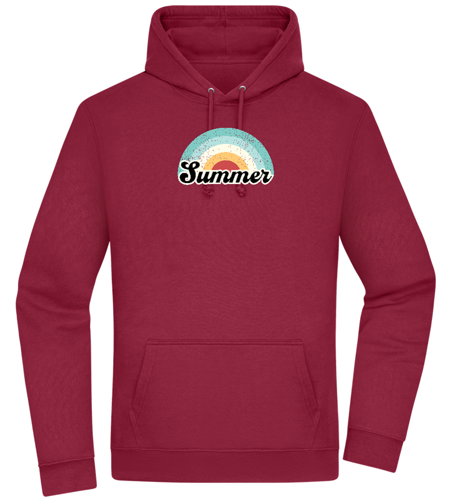 Summer Rainbow Design - Premium Essential Unisex Hoodie_BORDEAUX_front