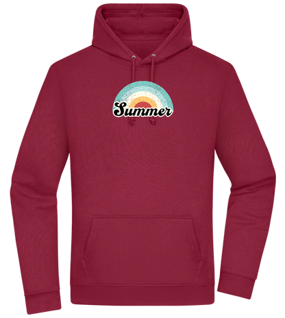 Summer Rainbow Design - Premium Essential Unisex Hoodie_BORDEAUX_front