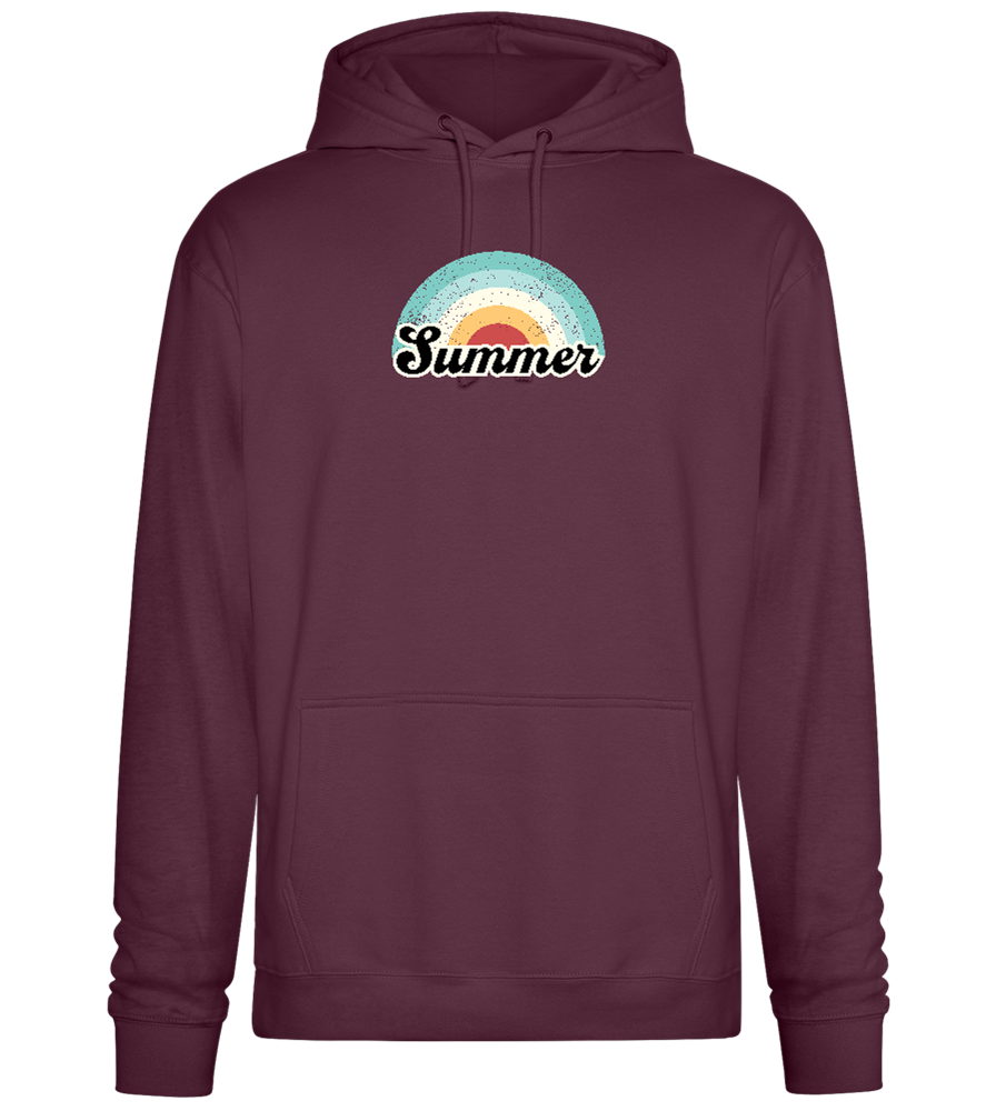 Summer Rainbow Design - Premium Essential Unisex Hoodie_BORDEAUX_front